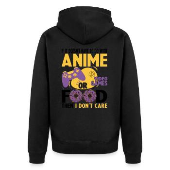 Wenn dies bei dem animierten Videospiel nicht der Fall ist, tun Sie - Unisex Premium Bio Zip Hoodie - Schwarz - Hinten - Nico (187cm)