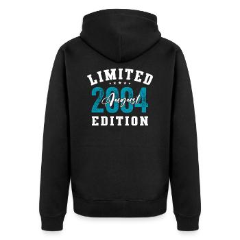 20th Birthday Original August 2004 Year 2004 - Unisex Premium Organic Zip Hoodie - black - Back - Nico (187cm)
