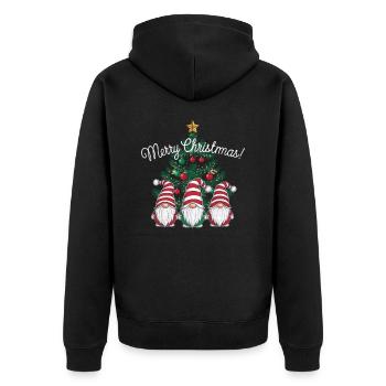 Adorable et Enchanté Gnome Noël - Veste à capuche bio Premium Unisexe - noir - Dos - Nico (187cm)