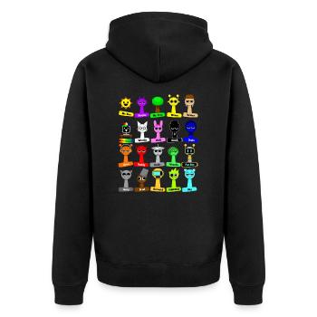 Sprunki rigolos Anniversaire - Veste à capuche bio Premium Unisexe - noir - Dos - Nico (187cm)