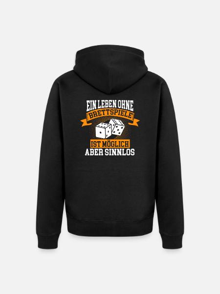 Brettspiel Liebhaber - Unisex Premium Bio Zip Hoodie - Schwarz