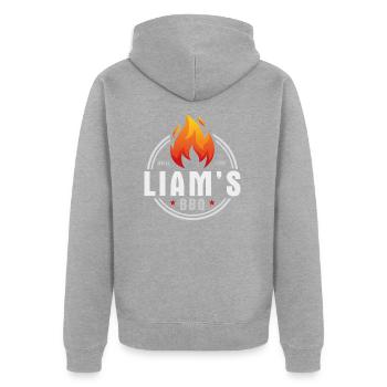 Barbecue Liams - Veste à capuche bio Premium Unisexe - gris chiné - Dos - Nico (187cm)