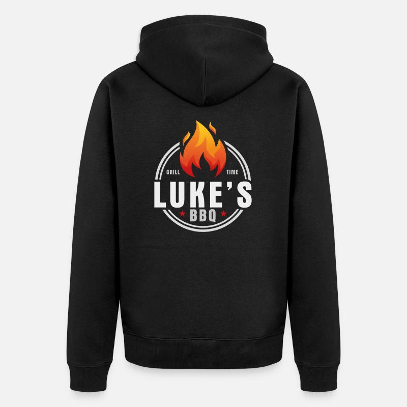 Lukes BBQ - Veste à capuche bio Premium Unisexe - noir