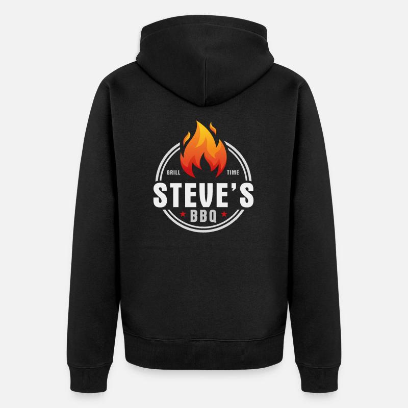 Steves BBQ - Veste à capuche bio Premium Unisexe - noir