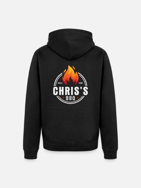 Chris' BBQ - Unisex Premium Bio Zip Hoodie - Schwarz