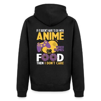 Wenn dies bei dem animierten Videospiel nicht der Fall ist, tun Sie - Unisex Premium Bio Zip Hoodie - Schwarz - Hinten - Nico (187cm)