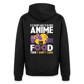 Wenn dies bei dem animierten Videospiel nicht der Fall ist, tun Sie - Unisex Premium Bio Zip Hoodie - Schwarz - Hinten - Nico (187cm)