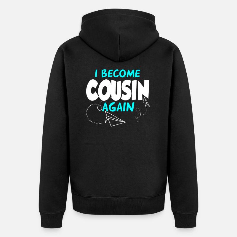 Je vais redevenir cousin - Veste à capuche bio Premium Unisexe - noir
