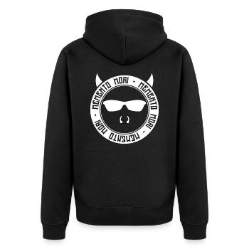 Memento Mori - diablement cool - Veste à capuche bio Premium Unisexe - noir - Dos - Nico (187cm)
