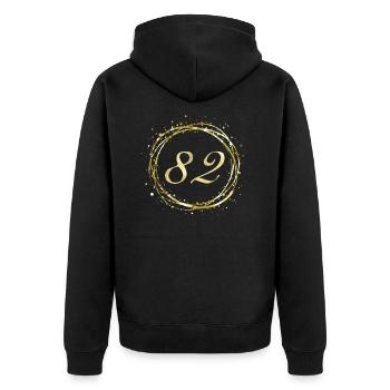 82 - Veste à capuche bio Premium Unisexe - noir - Dos - Nico (187cm)