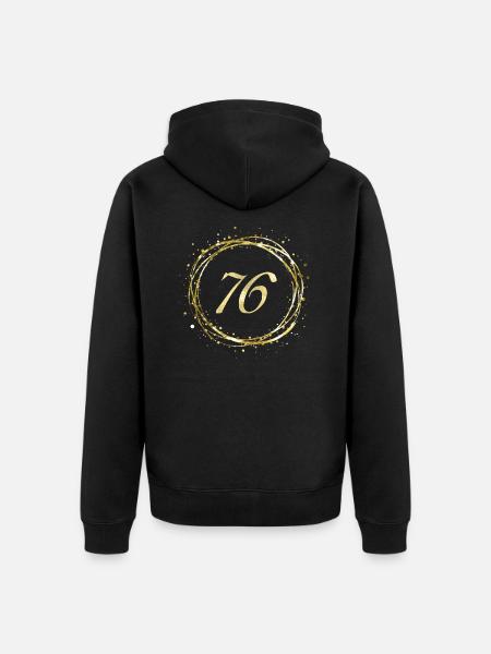 76 - Unisex Premium Organic Zip Hoodie - black
