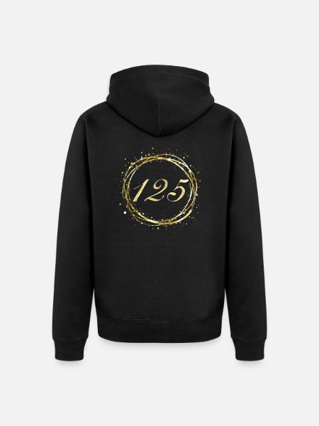 125 - Unisex Premium Organic Zip Hoodie - black