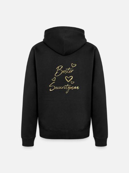 Best Securityman - Unisex Premium Organic Zip Hoodie - black