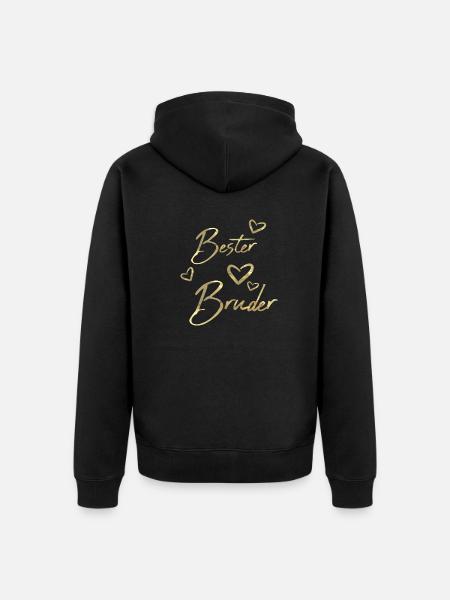 Bester Bruder - Unisex Premium Bio Zip Hoodie - Schwarz