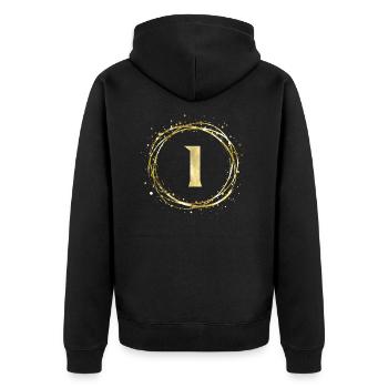 I - Veste à capuche bio Premium Unisexe - noir - Dos - Nico (187cm)