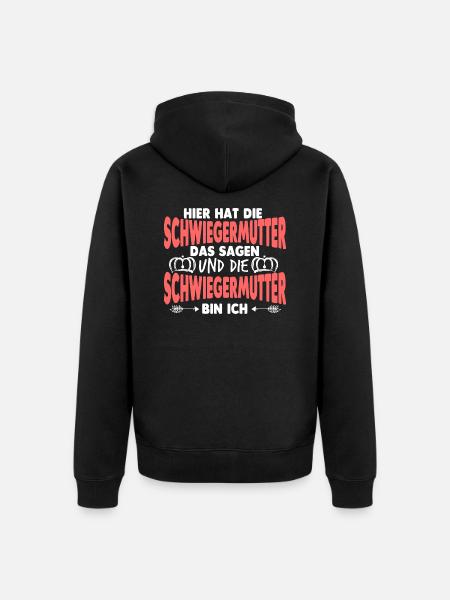 Schwiegermama Schwiegermutter - Unisex Premium Bio Zip Hoodie - Schwarz