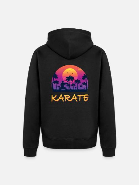 Karaté - Veste à capuche bio Premium Unisexe - noir