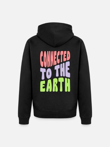 Connected to the Earth - Unisex Premium Organic Zip Hoodie - black