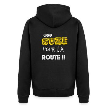 Suzee for ever - Veste à capuche bio Premium Unisexe - noir - Dos - Nico (187cm)