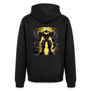 Futuriste Cyberpunk Mech Warrior Sci Fi Robot - Veste à capuche bio Premium Unisexe - noir - Dos - Nico (187cm)