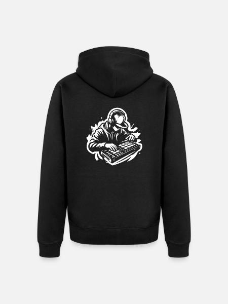 Beatmaker - Unisex Premium Organic Zip Hoodie - black