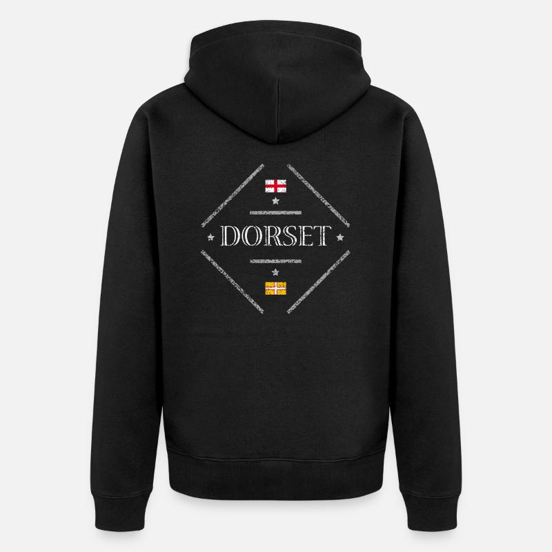 Dorset - Unisex Premium Bio Zip Hoodie - Schwarz