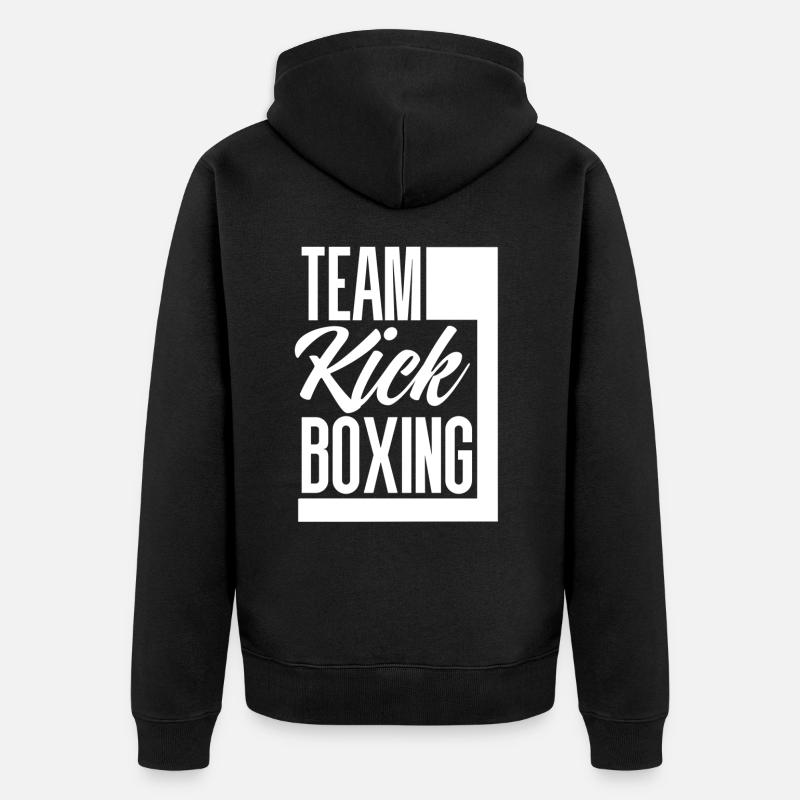 Team Kickboxing Kickboxen - Veste à capuche bio Premium Unisexe - noir