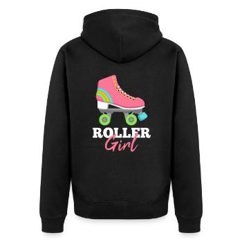 Rollerblade Athletes Roller Skating Roller Skates - Unisex Premium Organic Zip Hoodie - black - Back - Nico (187cm)