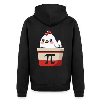 Lustig Mathematik Spruch Mathelehrer Mathesprüche - Unisex Premium Bio Zip Hoodie - Schwarz - Hinten - Nico (187cm)