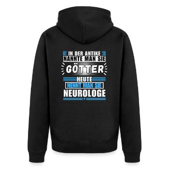 Les dieux dans l’Antiquité. Aujourd’hui neurologue - Veste à capuche bio Premium Unisexe - noir - Dos - Nico (187cm)