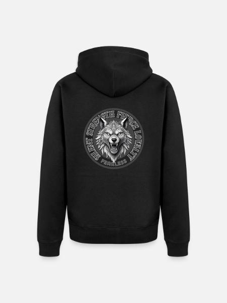 Silent Strength - Unisex Premium Organic Zip Hoodie - black