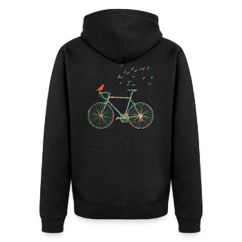 vélo e 4 - Veste à capuche bio Premium Unisexe - noir - Dos - Nico (187cm)