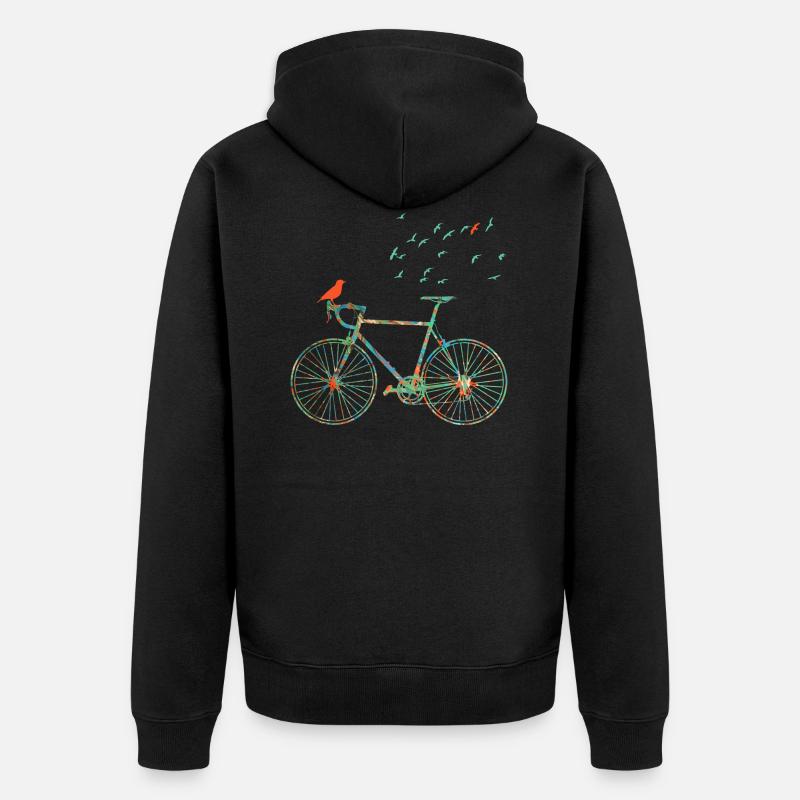 fahrrad e 4 - Unisex Premium Bio Zip Hoodie - Schwarz