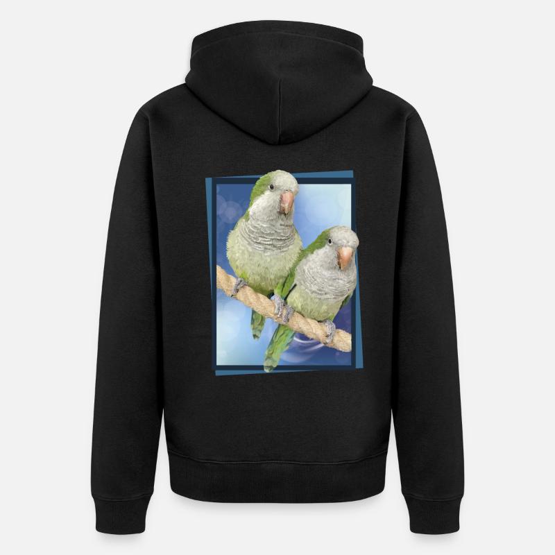 Perruche d’Argentine - Veste à capuche bio Premium Unisexe - noir