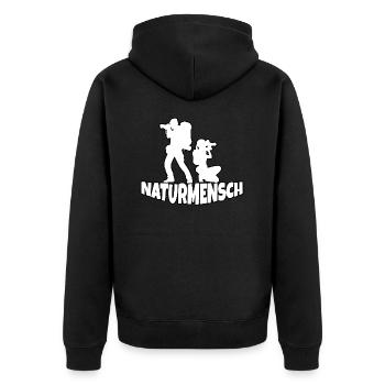Geschenk für Fotograf - Natur Wildlife Landschaft - Unisex Premium Bio Zip Hoodie - Schwarz - Hinten - Nico (187cm)