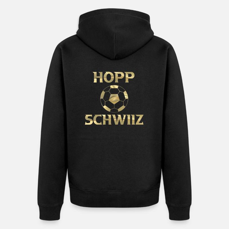 Hopp Schwiiz - Veste à capuche bio Premium Unisexe - noir