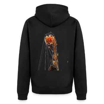 Basket Passion Design Graphique Cadeau Basketteur - Veste à capuche bio Premium Unisexe - noir - Dos - Nico (187cm)