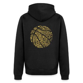 Passionné d’empreintes digitales des joueurs de basketball - Veste à capuche bio Premium Unisexe - noir - Dos - Nico (187cm)