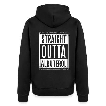 Force de l’asthme : Sans albutérol - Veste à capuche bio Premium Unisexe - noir - Dos - Nico (187cm)