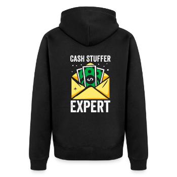 Cash Filler Expert - Budgétisation du portefeuille d’argent - Veste à capuche bio Premium Unisexe - noir - Dos - Nico (187cm)