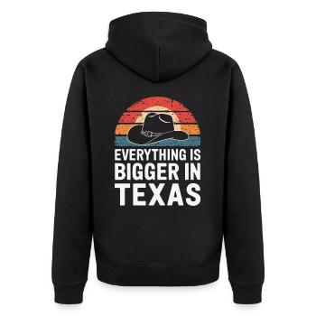 État du Texas Texans Texas - Veste à capuche bio Premium Unisexe - noir - Dos - Nico (187cm)