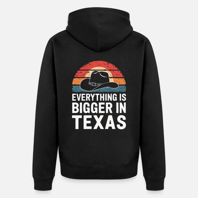 Texas State Texans Texas - Unisex Premium Organic Zip Hoodie - black