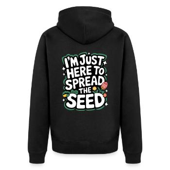 Gardener Garden Plants Gardening - Unisex Premium Organic Zip Hoodie - black - Back - Nico (187cm)
