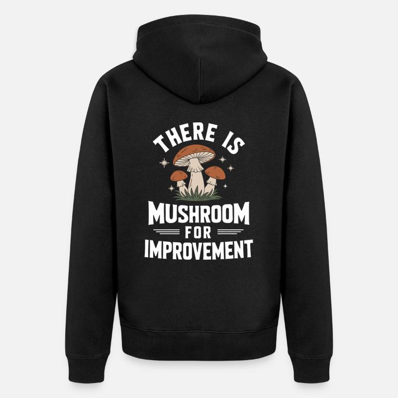 Champignons Champignons Champignon Champignon - Veste à capuche bio Premium Unisexe - noir