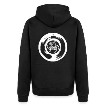 Shotokan Tiger - Le T-shirt de karaté - Veste à capuche bio Premium Unisexe - noir - Dos - Nico (187cm)