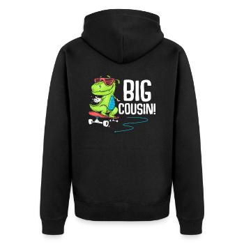 Grand cousin patinage Trex - Veste à capuche bio Premium Unisexe - noir - Dos - Nico (187cm)