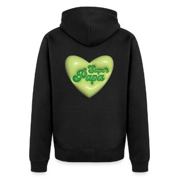 Super Papa - Veste à capuche bio Premium Unisexe - noir - Dos - Nico (187cm)
