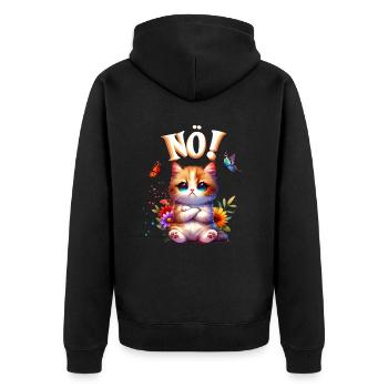 Chat drôle de dire non ! Pour les amoureux des chats - Veste à capuche bio Premium Unisexe - noir - Dos - Nico (187cm)