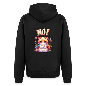 Chat drôle de dire non ! Pour les amoureux des chats - Veste à capuche bio Premium Unisexe - noir - Dos - Nico (187cm)