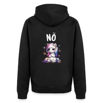 Cheval Drôle Dicton Non pour les amoureux des chevaux - Veste à capuche bio Premium Unisexe - noir - Dos - Nico (187cm)